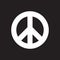 Peace and love antiwar icon pacifism symbol hippie culture sign