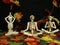 Peace love color namaste skeletons