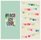 Peace love joy. Multicolored Christmas design