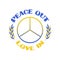 Peace and love vector social political concept