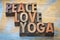 Peace, love and yoga