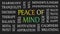 Peace of mind, motivational and inspirational concept.