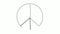 Peace in a modern abstract minimalist one line style.