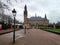 Peace Palace of The Hague with space and lantern