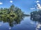 Peace River Blue water reflection at North Port