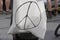 Peace sign on a bag