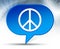 Peace sign icon blue bubble background
