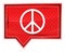 Peace sign icon misty rose pink banner button