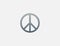 Peace sign icon. Vector illustration. Flat design