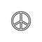 Peace sign line icon