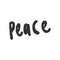 Peace. Sticker for social media content. Vector hand drawn illustration design.