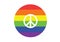 Peace symbol flag LGBTI black graphic illustration