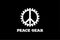 Peace Symbol with Gear Cog Driven for Union Industry Worker Community Logo