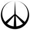 Peace symbol Pacific conciliatory sign, vector symbol disarmament and anti war movement
