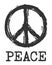 Peace symbol . Realistic hand drawn by chalk texture style . The Campaign for Nuclear Disarmament  CND  Sign . Flat design .