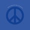 Peace symbol sing blue