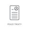 Peace treaty icon. Trendy Peace treaty logo concept on white bac