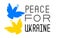 Peace for Ukraine.Support Ukraine.Help Ukraine people.Dove symbol of peace in yellow and blue colors.World peace banner and postca