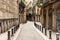 A peaceful alleyway in El Born, Barcelona, Spain, provides a tranquil escape from the busy city streets