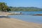 Peaceful beach on Caribbean coast of Costa Rica