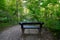 Peaceful Bench in Cuyahoga Valley National Park in the Fall Morning Sun - BRECKSVILLE - OHIO