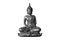 Peaceful Buddha statue vector illustration.