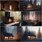 A peaceful cabin in the woods with smoke rising from the chimney and a deer nearby5