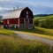 A peaceful countryside with a rustic farmhouse and a barn3, Generative AI
