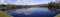 Peaceful countryside scene of a lake in England in Winter