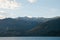 Peaceful evening scene of Milford sound fjord and southern alps