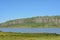 The peaceful Freeman Reservoir  below the mountainside of the Routt National Forests. In the Rocky mountains of Colorado