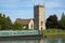 Peaceful Gloucester & Sharpness Canal at Splatt Bridge on a sunny spring afternoon