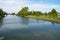 Peaceful Gloucester & Sharpness Canal at Splatt Bridge on a sunny spring afternoon