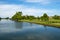 Peaceful Gloucester & Sharpness Canal at Splatt Bridge on a sunny spring afternoon