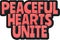 Peaceful Hearts Unite Lettering Design