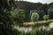 Peaceful lake Rannasee in the bavarian forest on the border between austria and germany