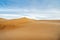 Peaceful landscape of Sahara Desert sand dunes, Morocco