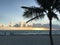 Peaceful morning beach scene in Mexico