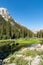 Peaceful pond in Cascade Canyon trail in Grand Teton National Park Wyoming