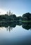 Peaceful pond in a park