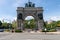 Peaceful protest at Grand army Plaza. Protesters holding signs