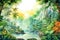 Peaceful rainforest scene self care background