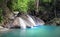 Peaceful and relaxing waterfall landscape of tropical forest