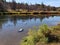 Peaceful river in the park