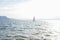Peaceful sailing scenery on Lake Geneva