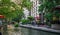 Peaceful San Antonio river walk early evening