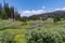 Peaceful scenery along the Upper Brooks Lake trail in Wyoming