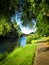 Peaceful scenery of a public park by the Meander River