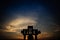 Peaceful scenic view of a cross in the Basilica de Guadalupe