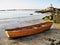 Peaceful sea landscape with a boat